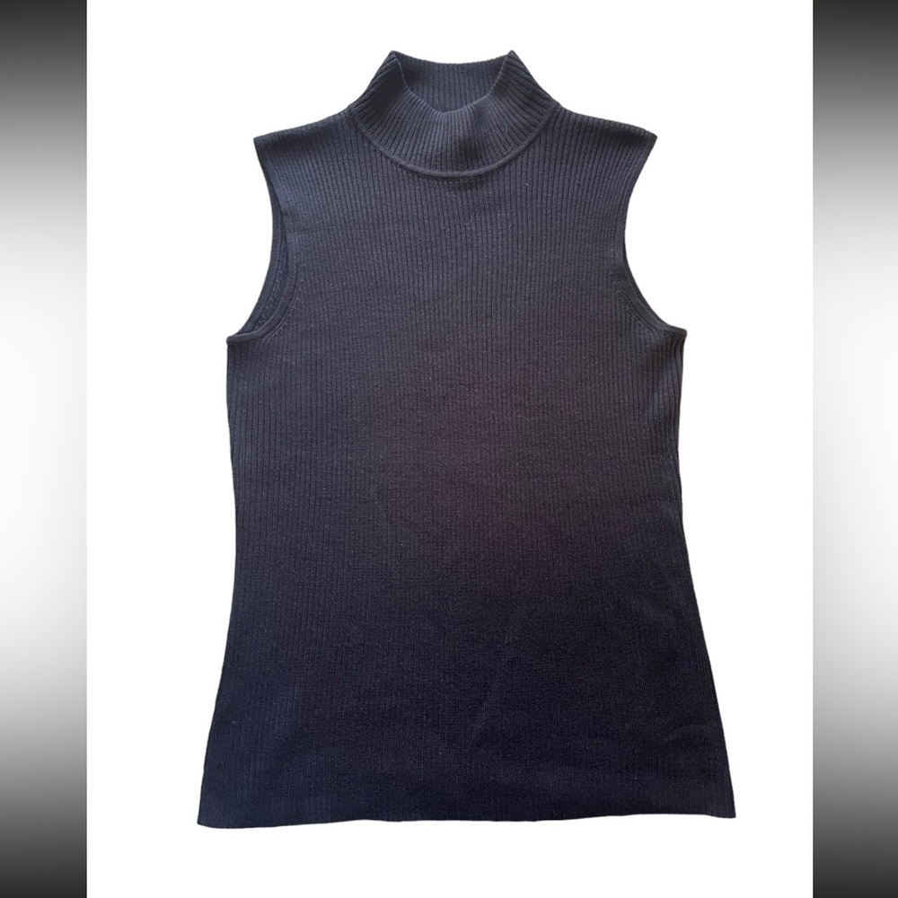 Dana Buchman Sleeveless mockneck sweater